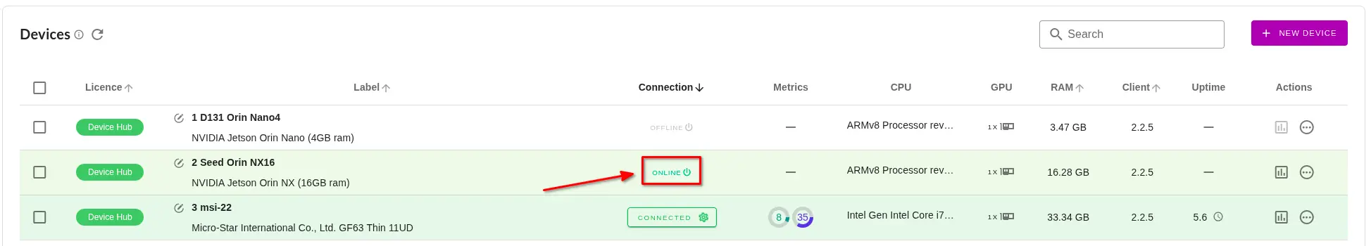 Connect Single Device