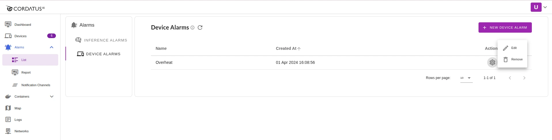 Deleting Device Alarms